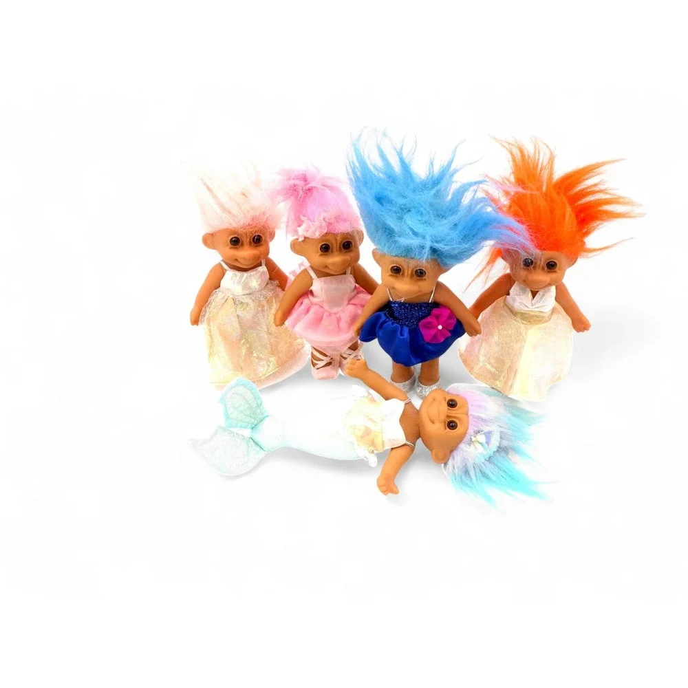 Vintage Troll Dolls Lot 7 Inch 90s Russ Ace Dam Mixed Outfit - Picture 11 of 16